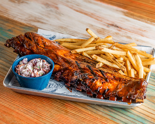 Baby Back Ribs with fries